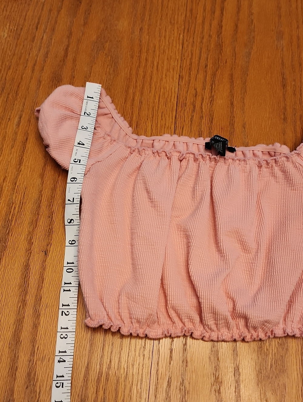 Forever 21 Smocked Off-Shoulder Crop Top - Picture 9 of 16